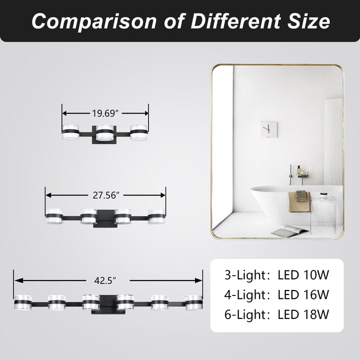 Lumin 3 - Light Dimmable LED Vanity Light #MX21046