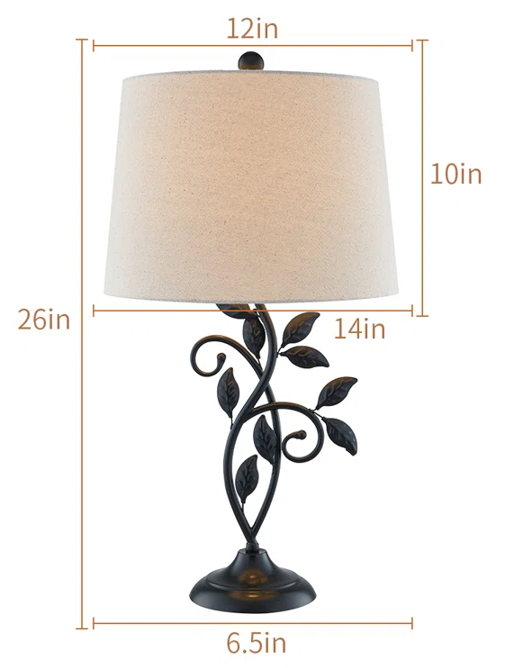 Maxax Traditional Metal Table Lamp (Set of 2)