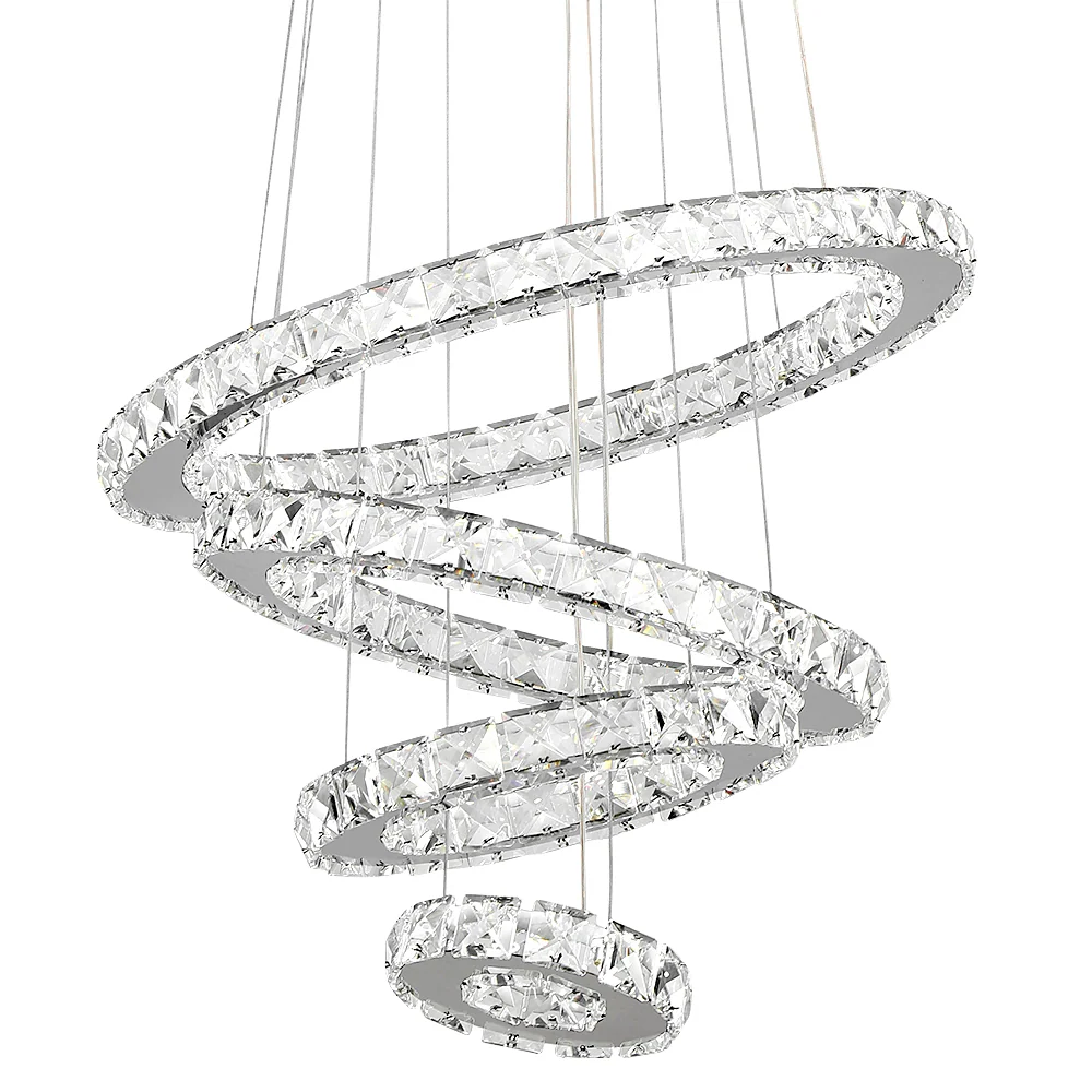 Ariabella 4 - Light Unique Tiered LED Crystal Chandelier #YX-450