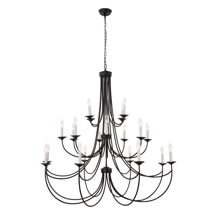 Maxax 20 Light Dimmable Classic / Traditional Chandelier #19209-20BK