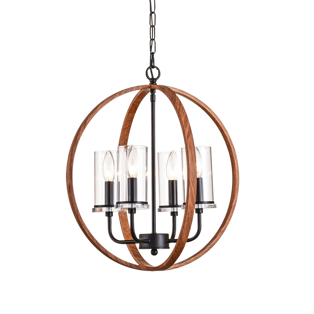 Maxax  4-Light Traditional Globe Candle Chandelier #MX19008-4