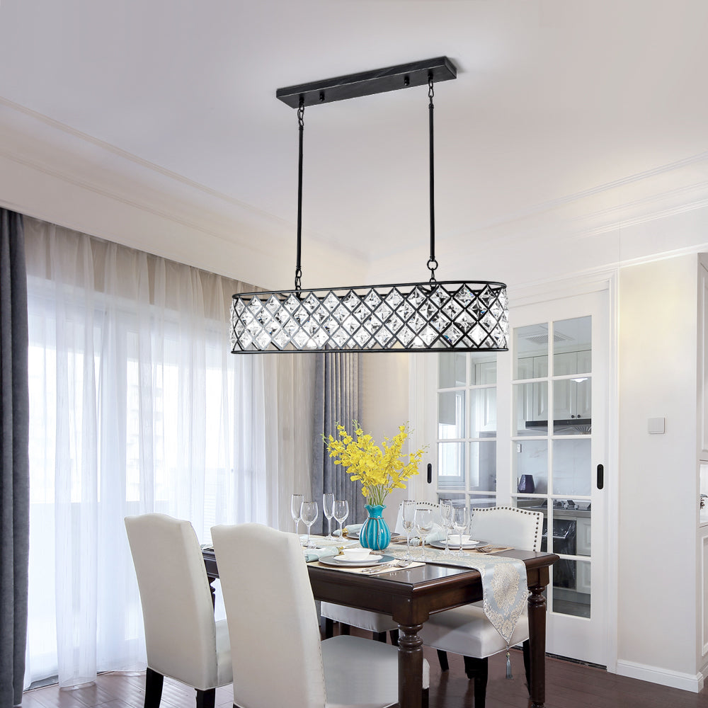 Maxax 5-Light Rectangle Crystal Chandelier #MX19015