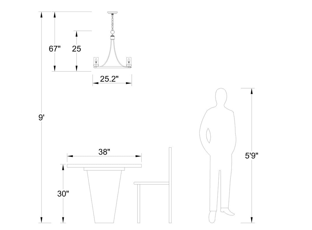 Maxax 5 - Light Candle Style Wagon Wheel Chandelier #MX19025