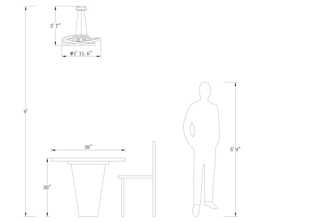 Maxax LED Gold Pendant Light #MX19034