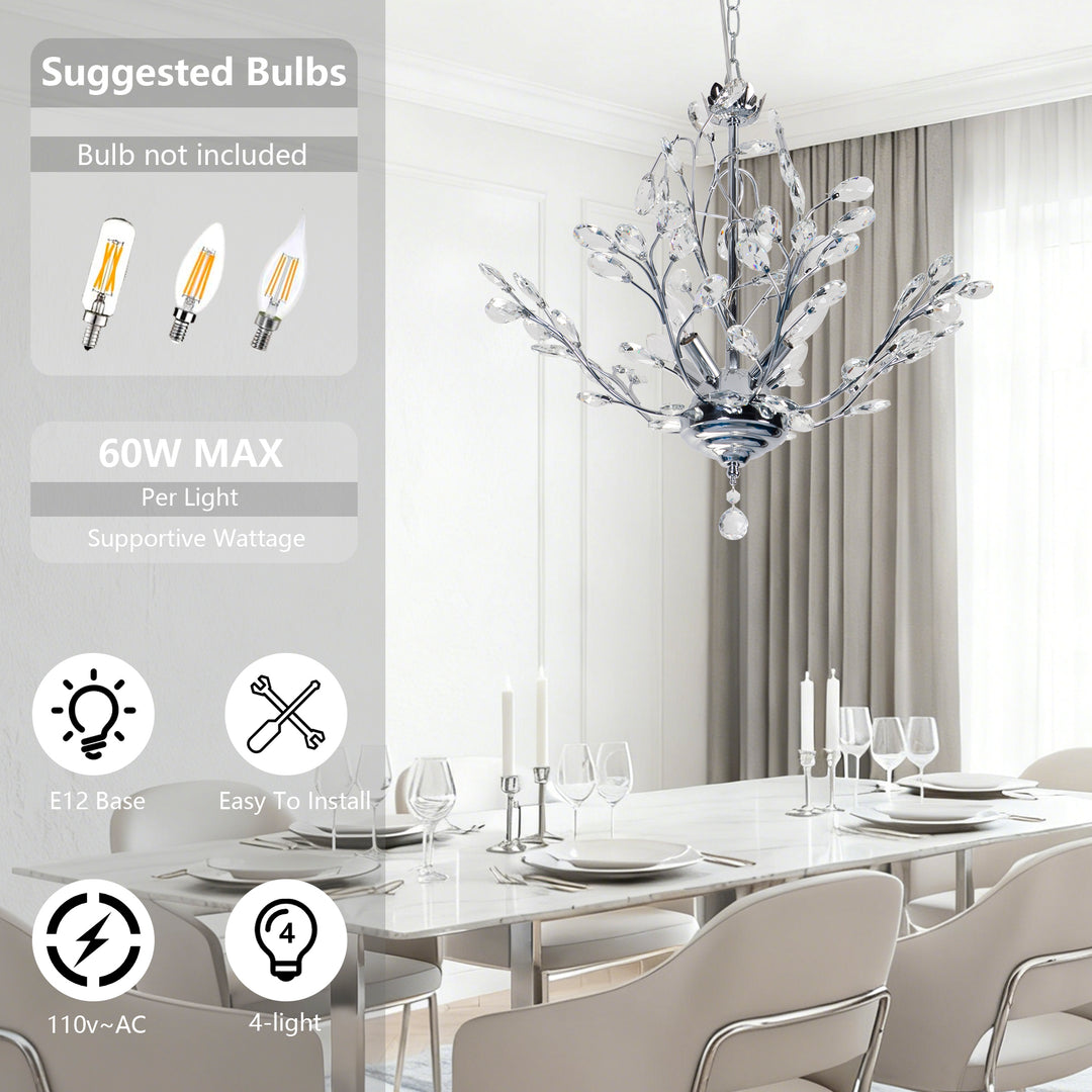 Maxax 4-Light Crystal Chandelier #19046