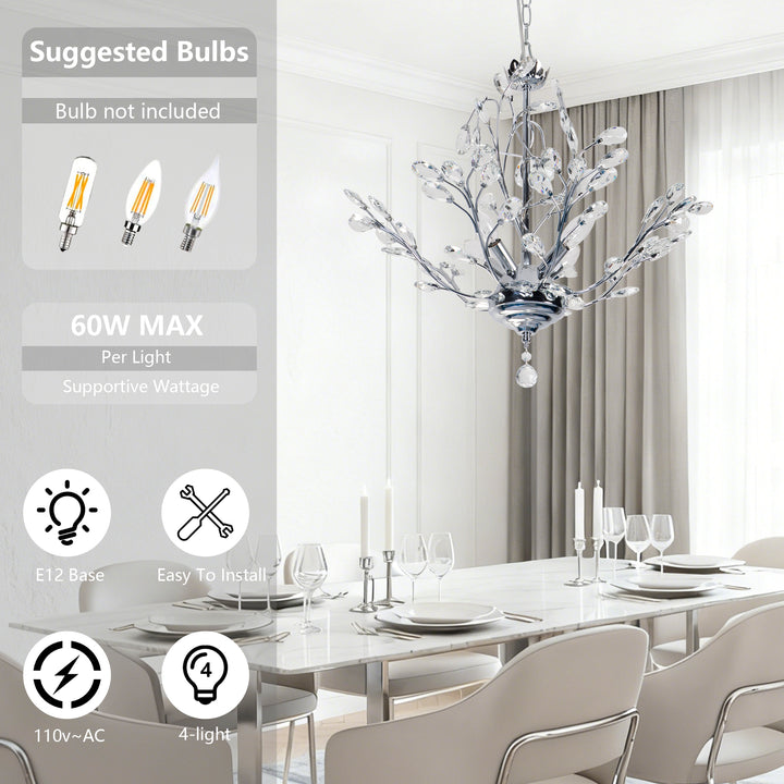 Maxax 4-Light Crystal Chandelier #19046