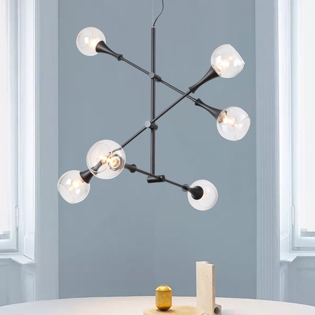 Maxax 6 - Light Sputnik Modern Linear Chandelier #MX19058