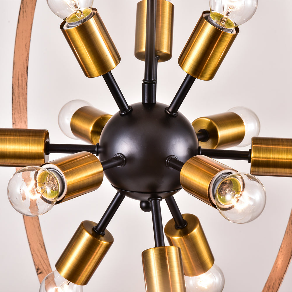 Maxax 12 - Light Dimmable Lantern Globe Chandelier #MX19060