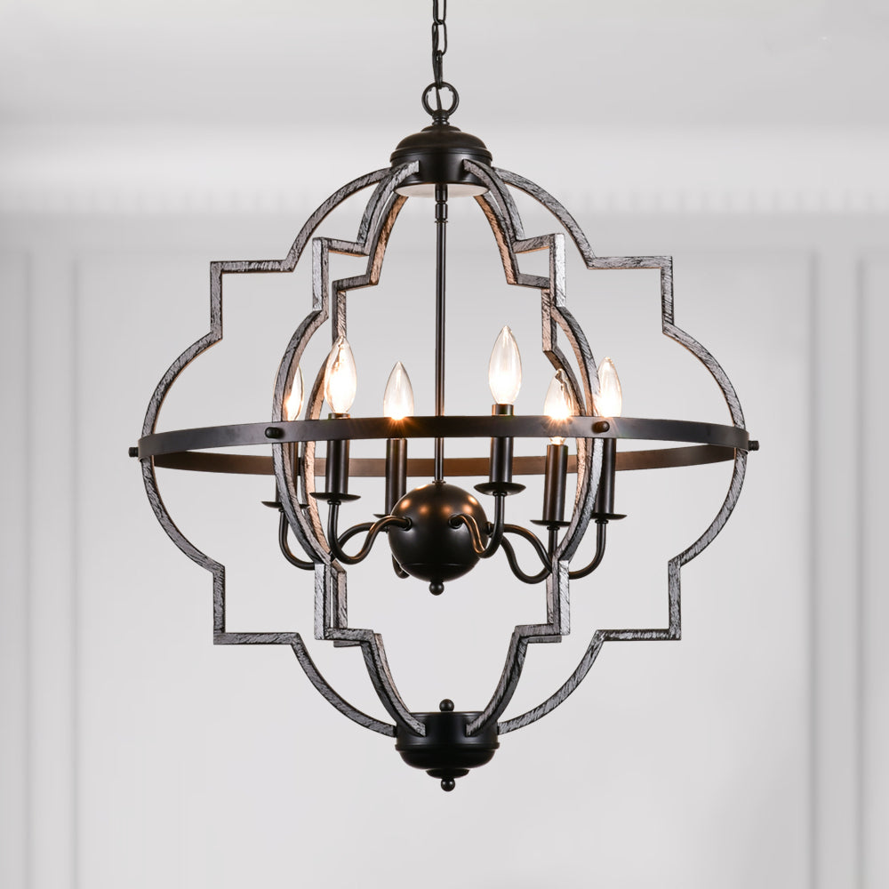 Maxax 6 - Light Candle Style Geometric Chandelier #MX19063