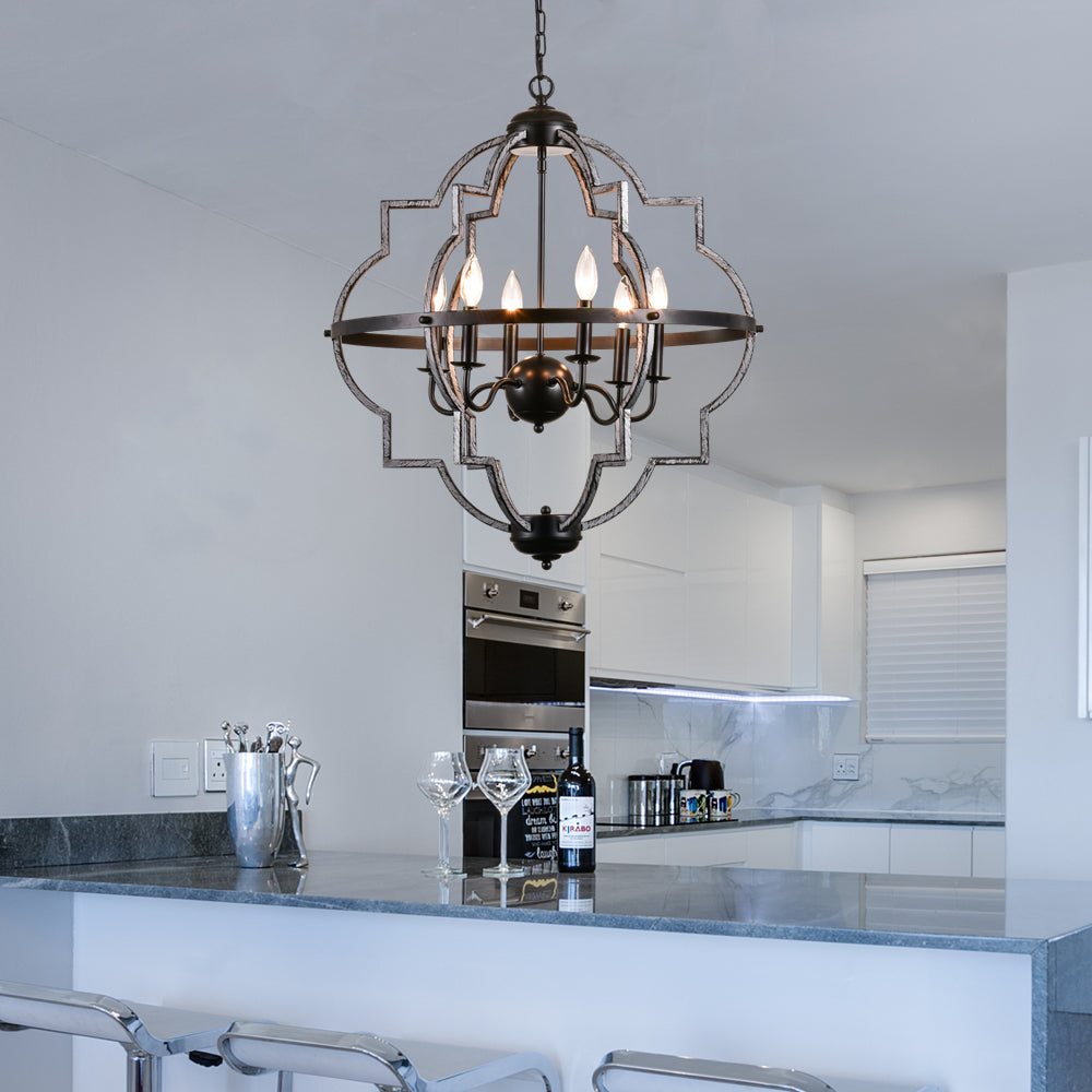 Maxax 6 - Light Candle Style Geometric Chandelier #MX19063