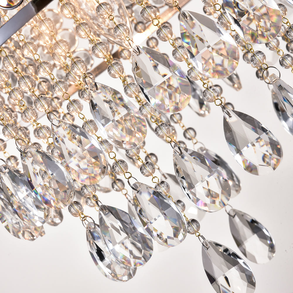 Maxax 5 - Light Unique / Statement Drum Crystal Chandelier #MX19072