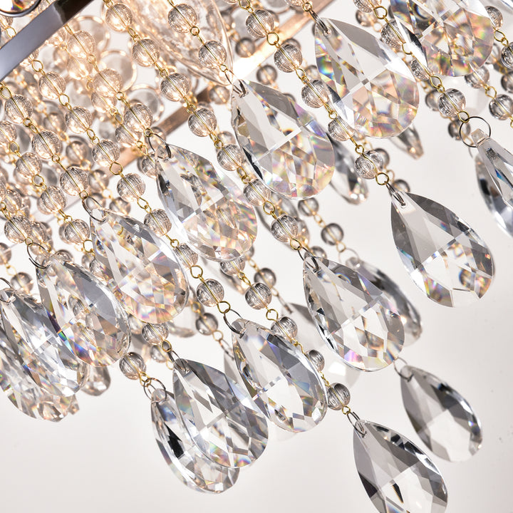 Maxax 5 - Light Unique / Statement Drum Crystal Chandelier #MX19072-5CH-P