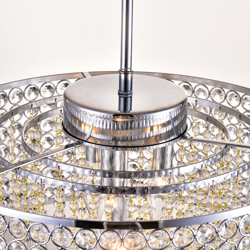 Maxax 5 - Light Unique / Statement Drum Crystal Chandelier #MX19072-5CH-P