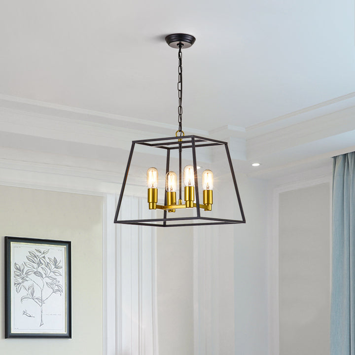 Maxax 4 - Light Lantern Geometric Chandelier