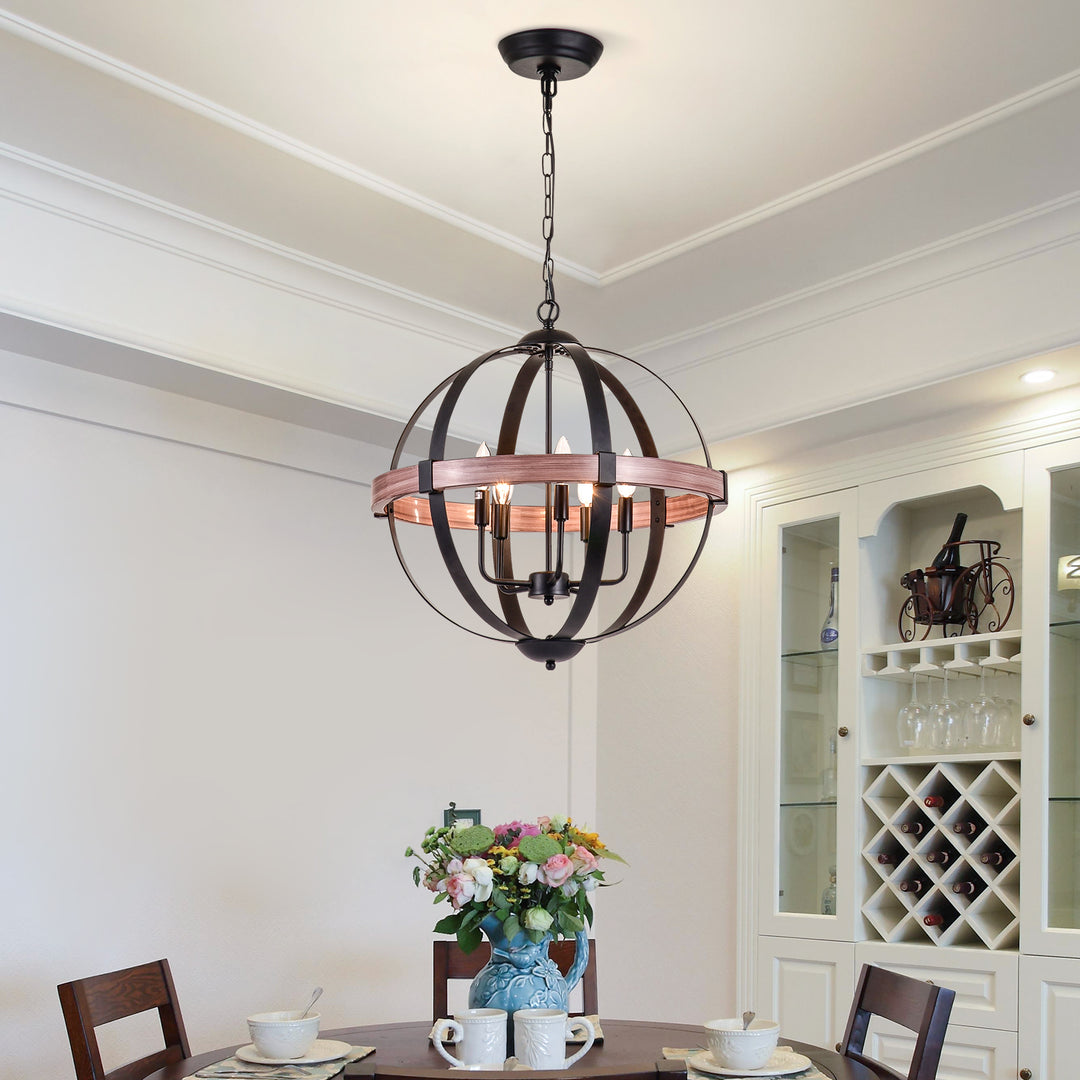 Maxax 5 - Light Statement Globe Chandelier #MX19076-5-P