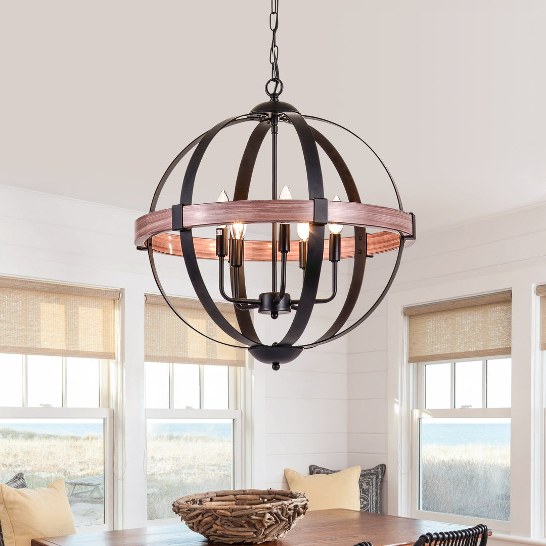 Maxax 5 - Light Statement Globe Chandelier #MX19076-5-P