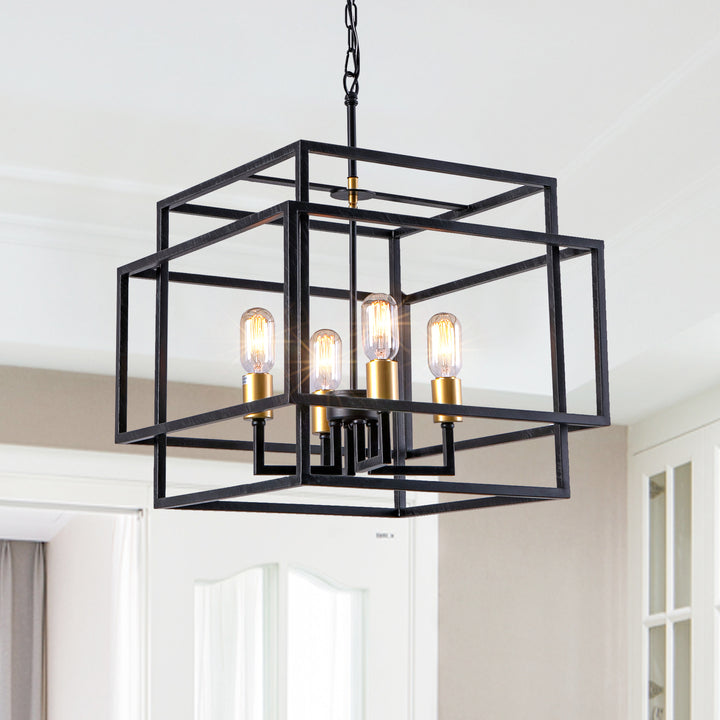 Maxax 4 - Light Lantern Square Chandelier#MX19078