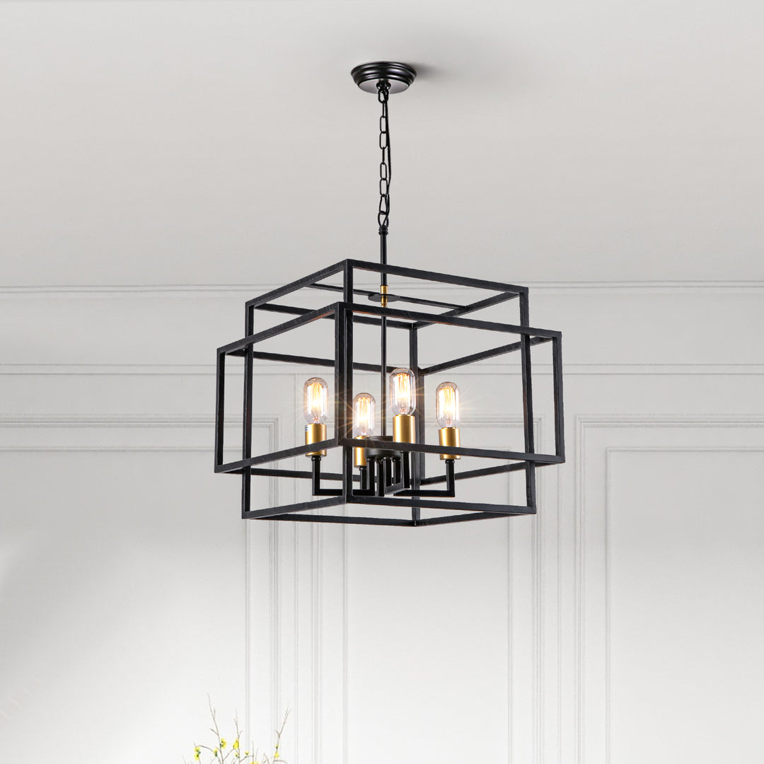 Maxax 4 - Light Lantern Square Chandelier#MX19078