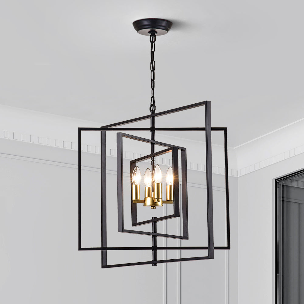 Maxax 4 - Light Lantern Square Chandelier #MX19079