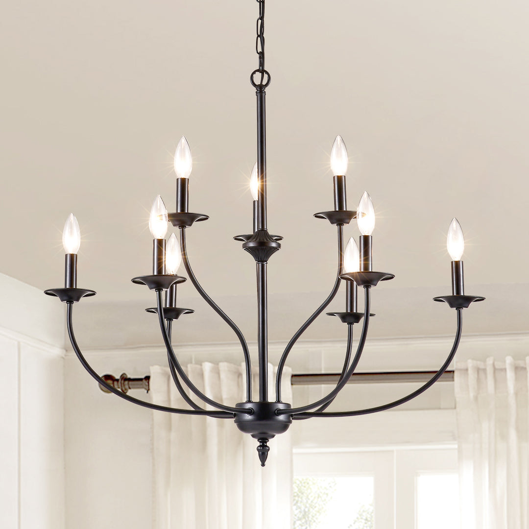 Maxax 9 - Light Dimmable Classic / Traditional Chandelier #MX19084