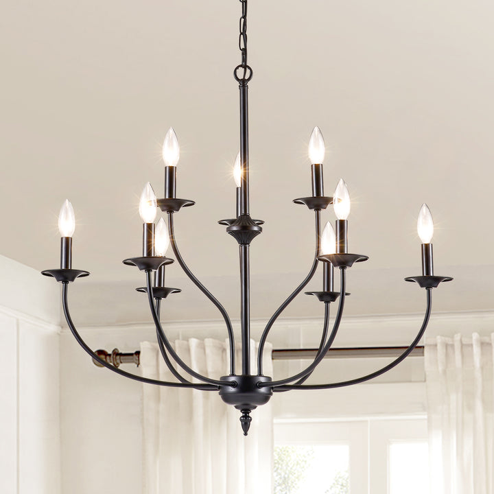 Maxax 9 - Light Dimmable Classic / Traditional Chandelier