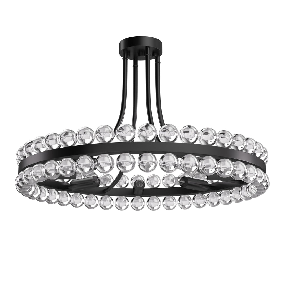 Brilliance 8 - Light 24'' Chandelier Style Circle Semi Flush Mount #19173