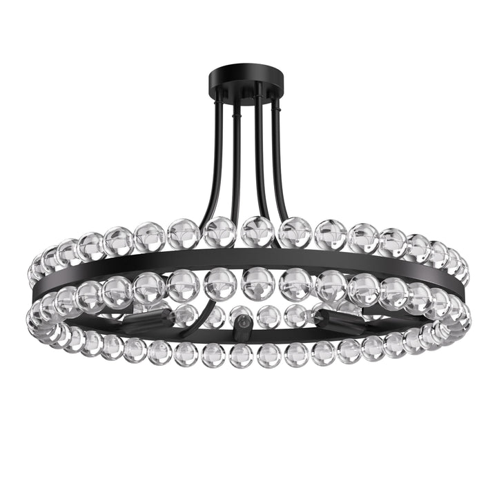 Brilliance 8 - Light 24'' Chandelier Style Circle Semi Flush Mount #19173