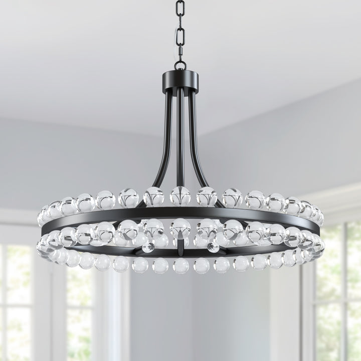 Brilliance Maxax 8 - Light Dimmable Wagon Wheel Chandelier #19217