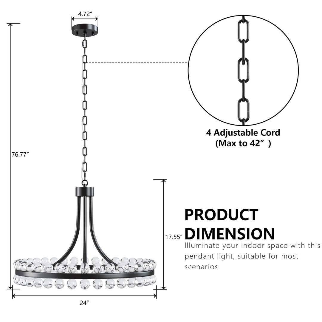 Brilliance Maxax 8 - Light Dimmable Wagon Wheel Chandelier #19217
