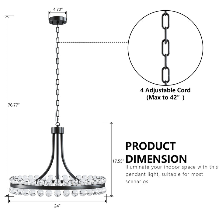 Brilliance Maxax 8 - Light Dimmable Wagon Wheel Chandelier #19217
