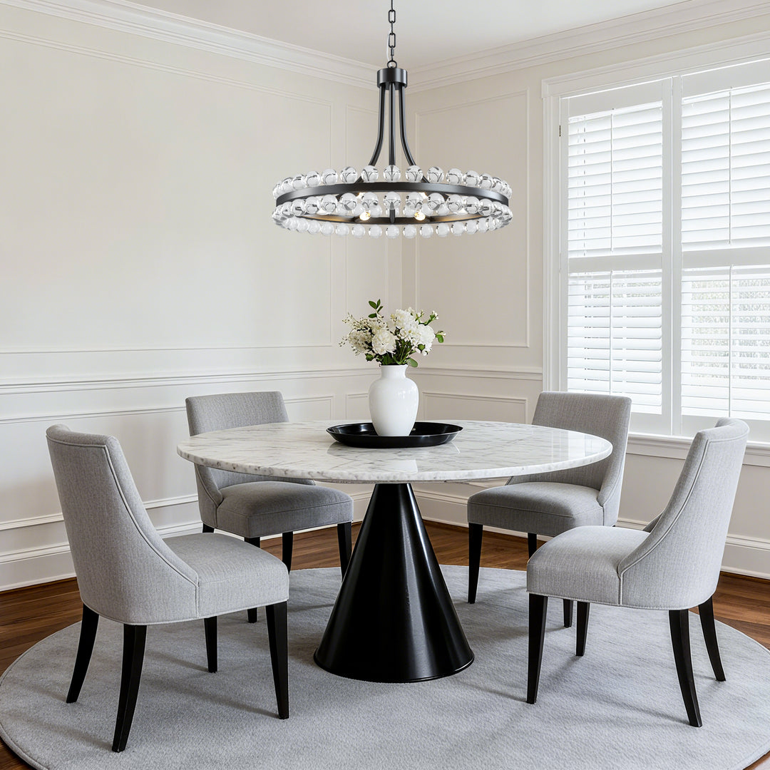 Brilliance Maxax 8 - Light Dimmable Wagon Wheel Chandelier #19217