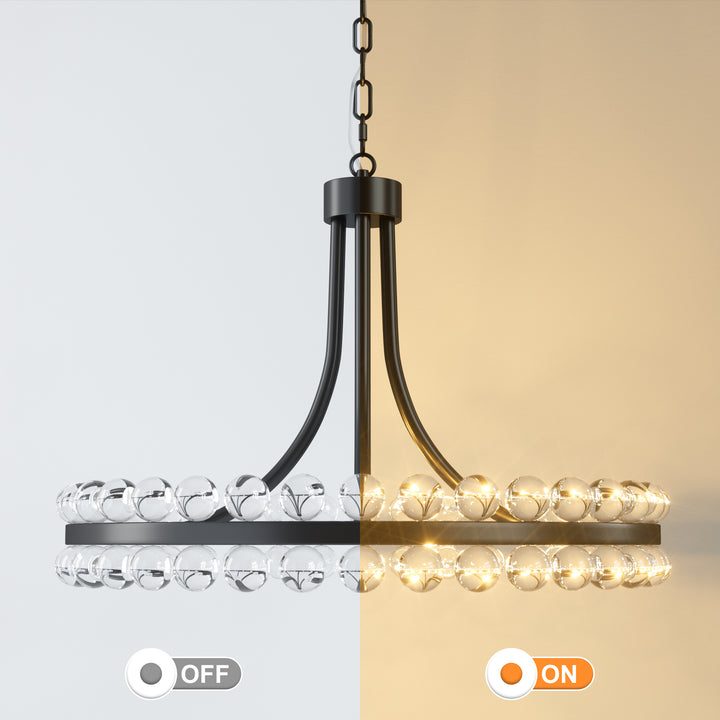 Brilliance Maxax 8 - Light Dimmable Wagon Wheel Chandelier #19217