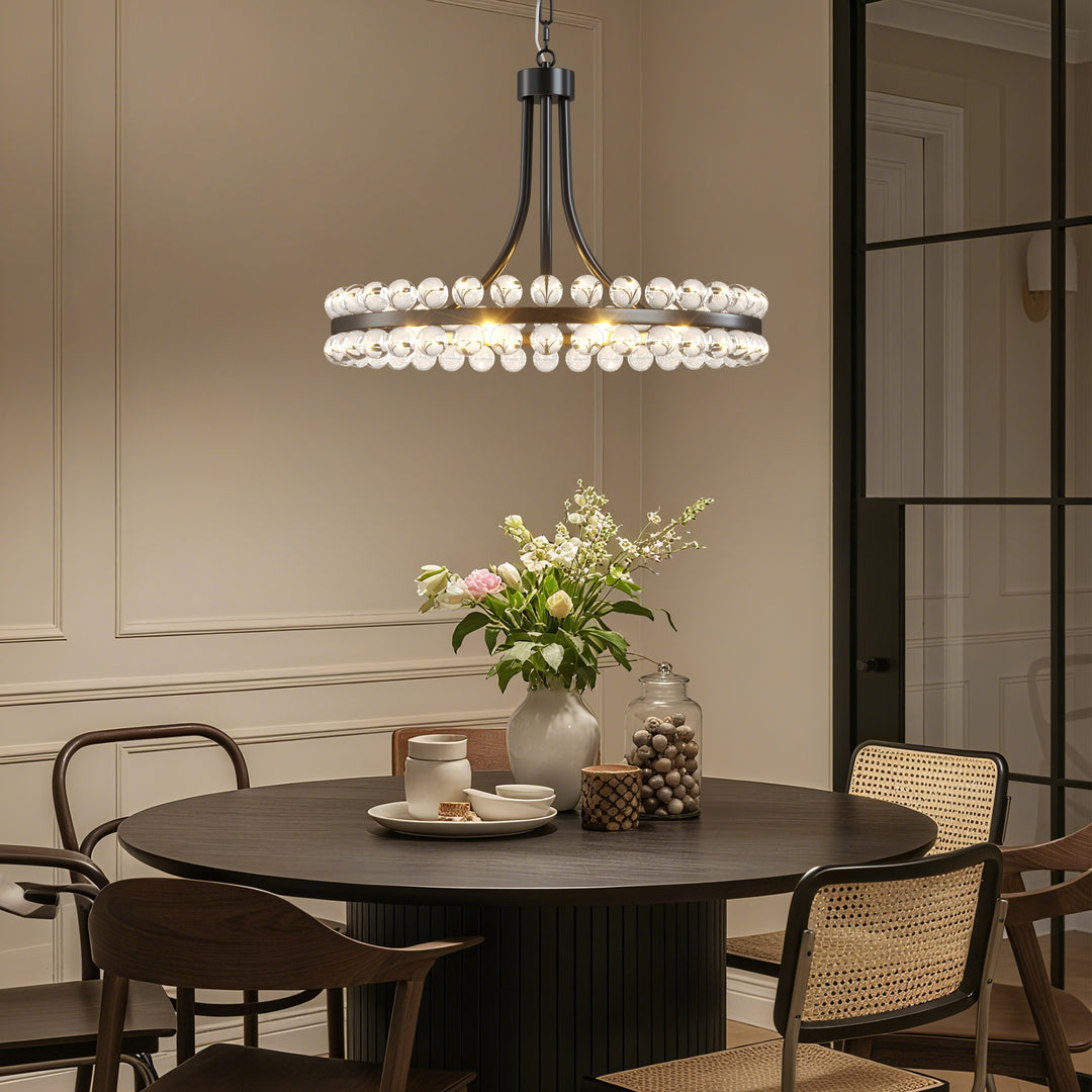 Brilliance Maxax 8 - Light Dimmable Wagon Wheel Chandelier #19217