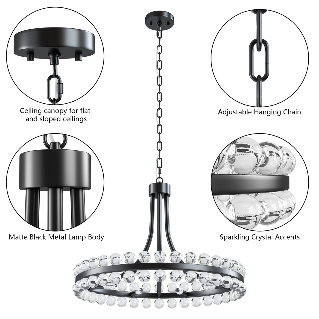 Brilliance Maxax 8 - Light Dimmable Wagon Wheel Chandelier #19217
