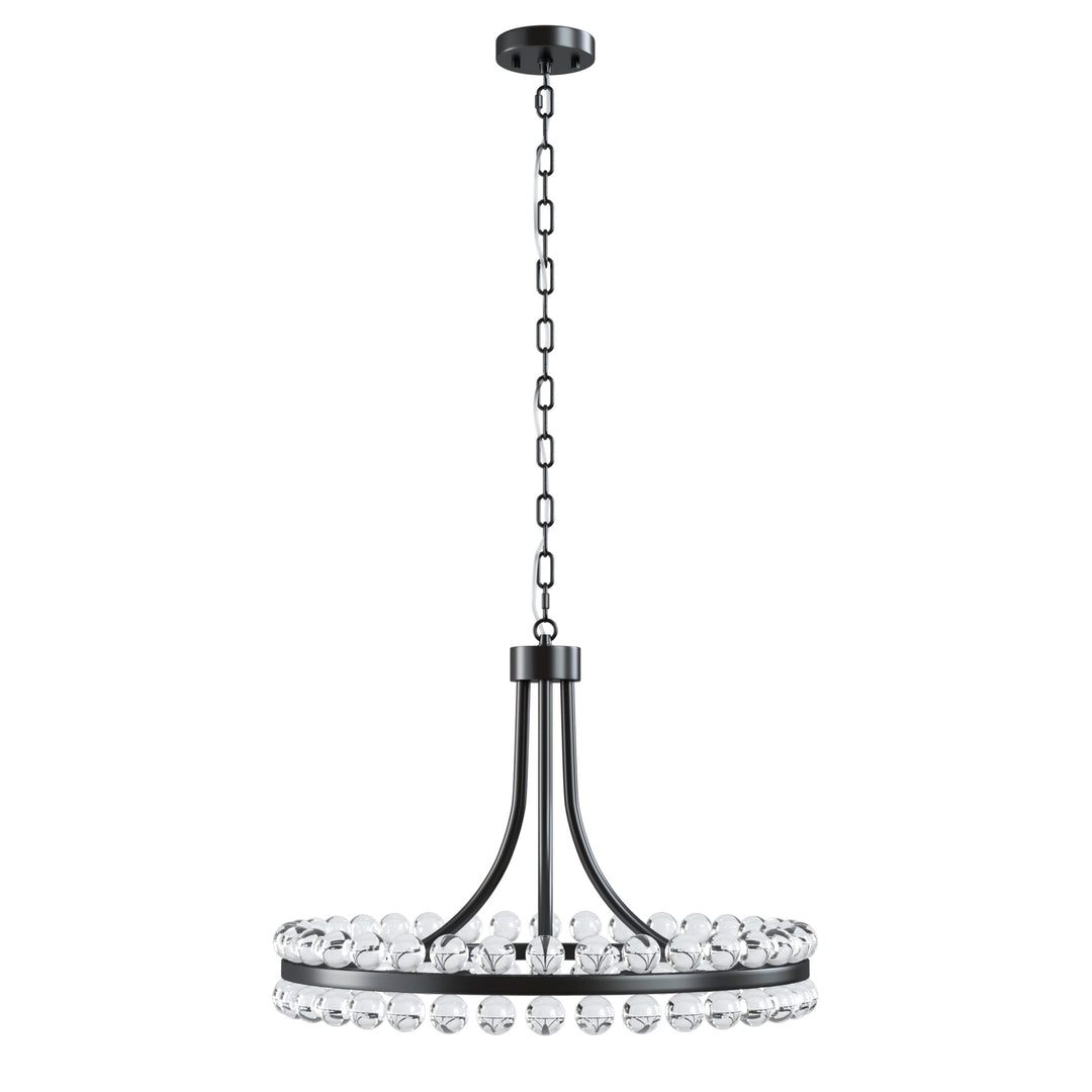 Brilliance Maxax 8 - Light Dimmable Wagon Wheel Chandelier #19217