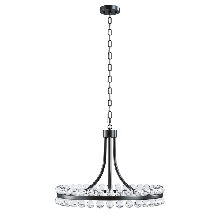 Brilliance Maxax 8 - Light Dimmable Wagon Wheel Chandelier #19217