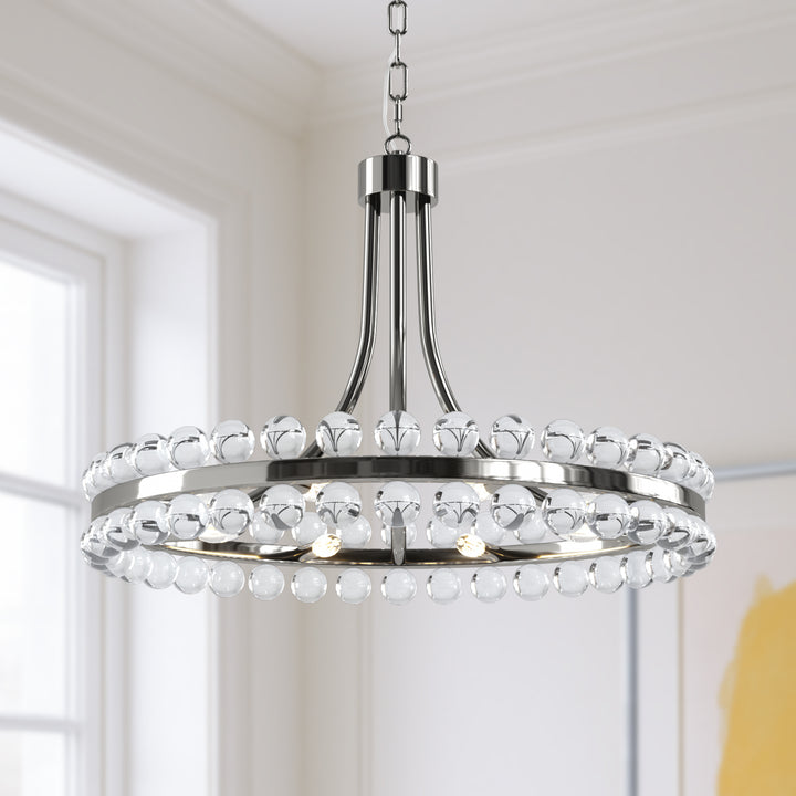 Brilliance Maxax 8 - Light Dimmable Wagon Wheel Chandelier #19217