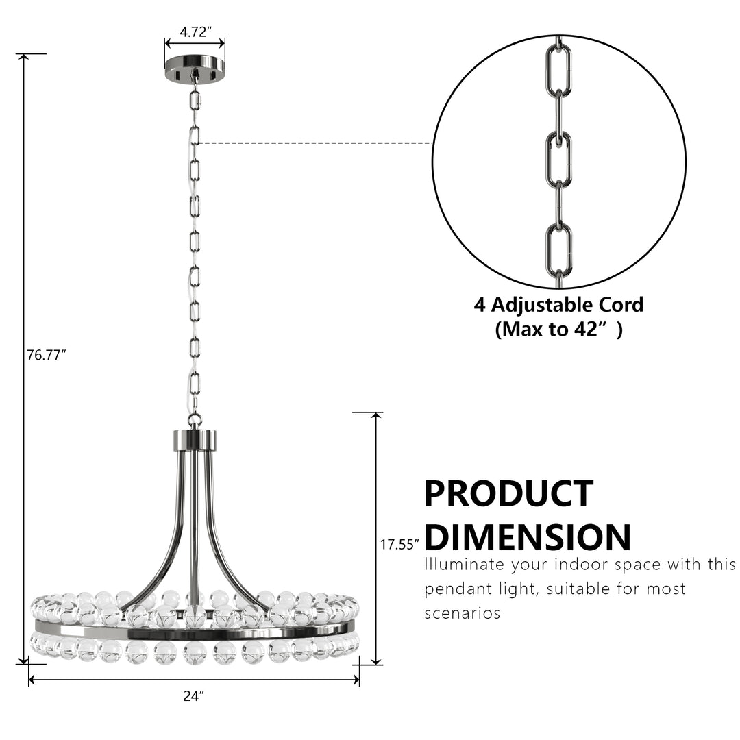 Brilliance Maxax 8 - Light Dimmable Wagon Wheel Chandelier #19217