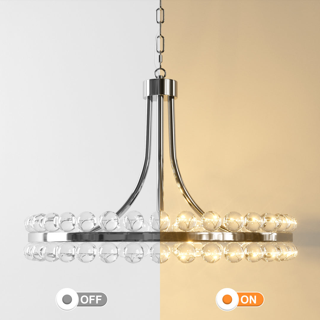 Brilliance Maxax 8 - Light Dimmable Wagon Wheel Chandelier #19217