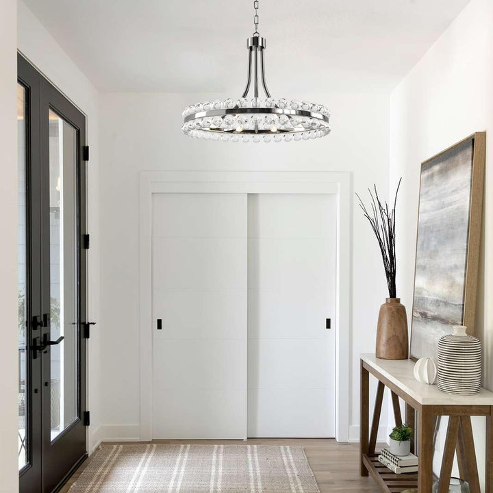 Brilliance Maxax 8 - Light Dimmable Wagon Wheel Chandelier #19217