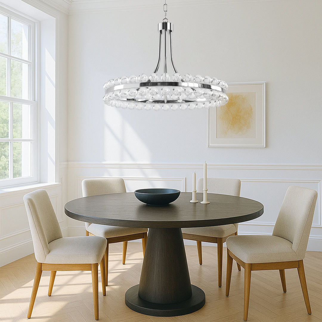 Brilliance Maxax 8 - Light Dimmable Wagon Wheel Chandelier #19217