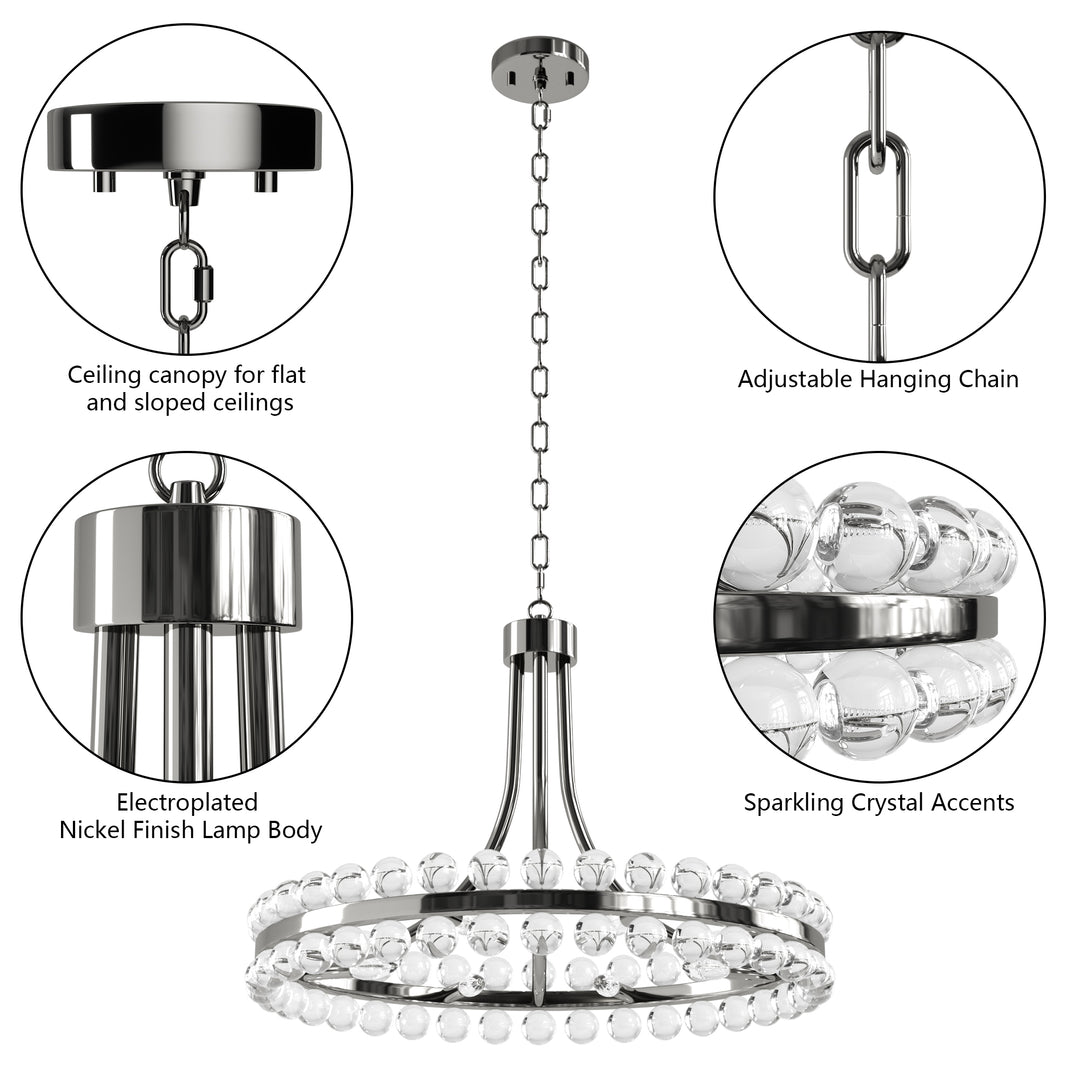 Brilliance Maxax 8 - Light Dimmable Wagon Wheel Chandelier #19217