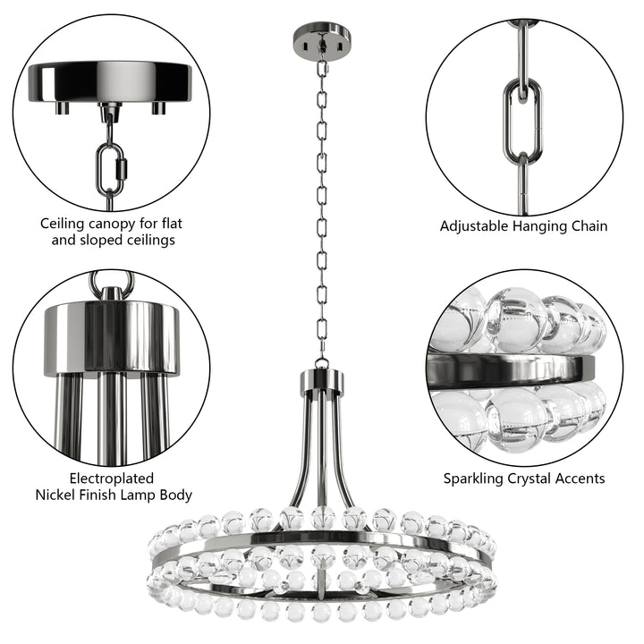 Brilliance Maxax 8 - Light Dimmable Wagon Wheel Chandelier #19217