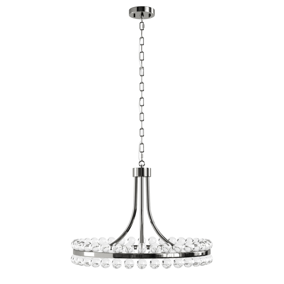 Brilliance Maxax 8 - Light Dimmable Wagon Wheel Chandelier #19217