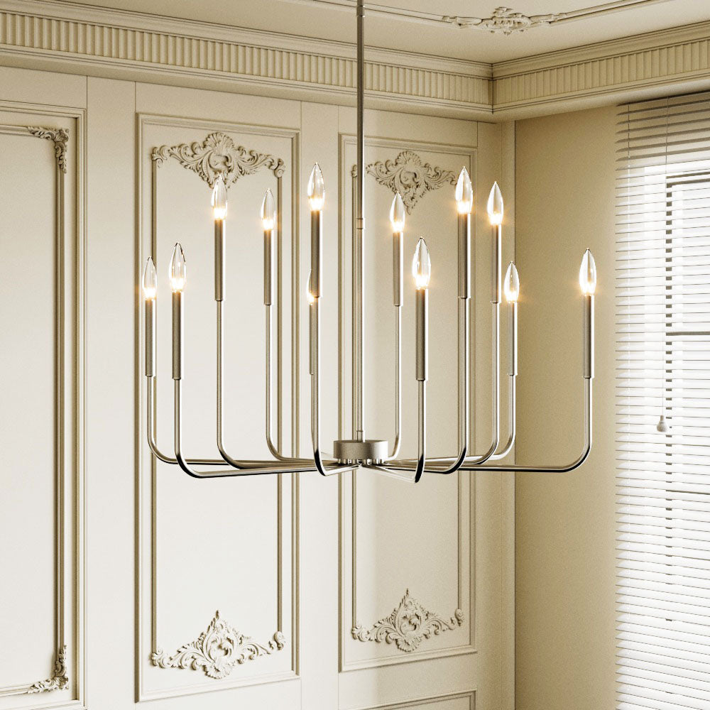 12 - Light Iron Dimmable Classic / Traditional Chandelier