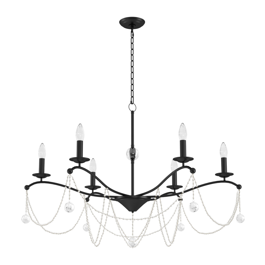 Essence 6 - Light Candle Style Classic/traditional Chandelier With Crystal #19234