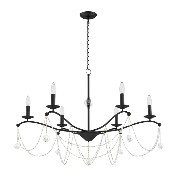 Essence 6 - Light Candle Style Classic/traditional Chandelier With Crystal #19234