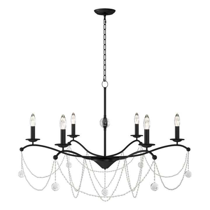 Essence 6 - Light Candle Style Classic/traditional Chandelier With Crystal #19234