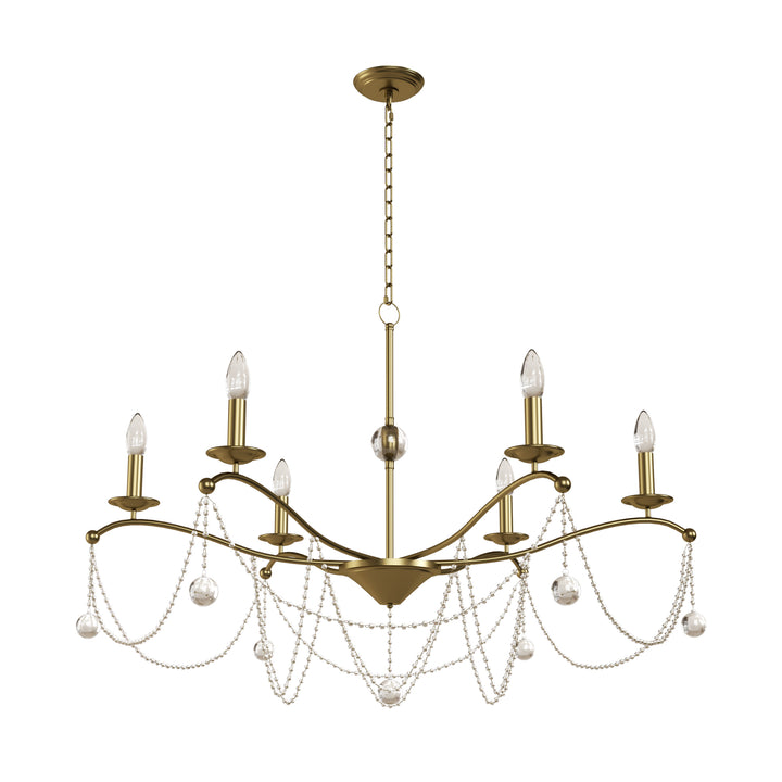 Essence 6 - Light Candle Style Classic/traditional Chandelier With Crystal #19234