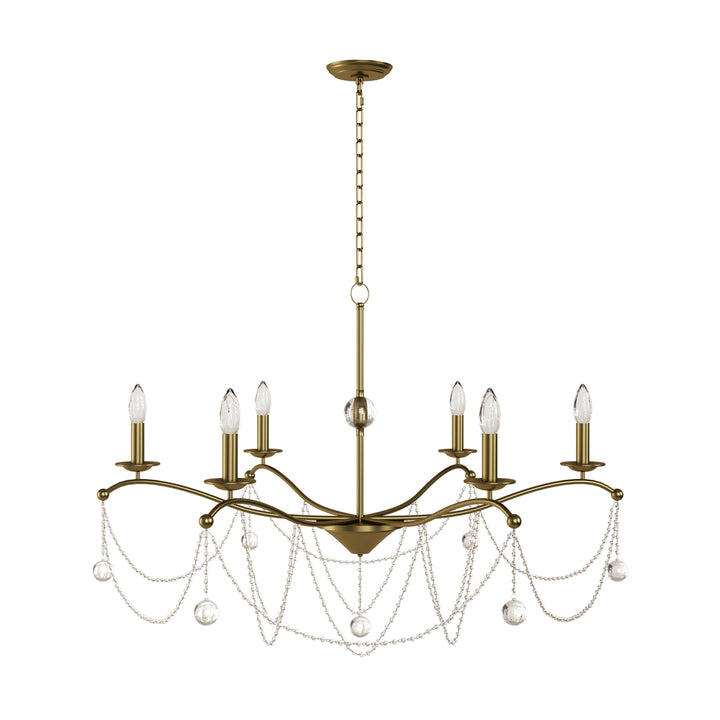 Essence 6 - Light Candle Style Classic/traditional Chandelier With Crystal #19234